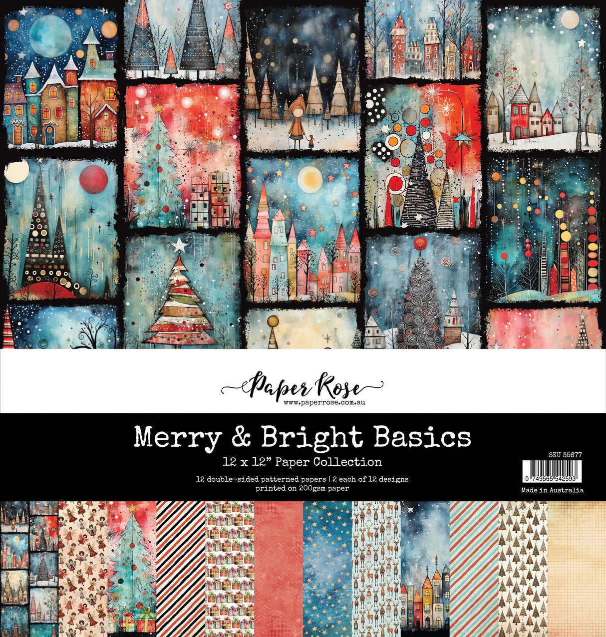 Merry and Bright Basics 12x12 Paper Collection 35677 - Paper Rose Studio