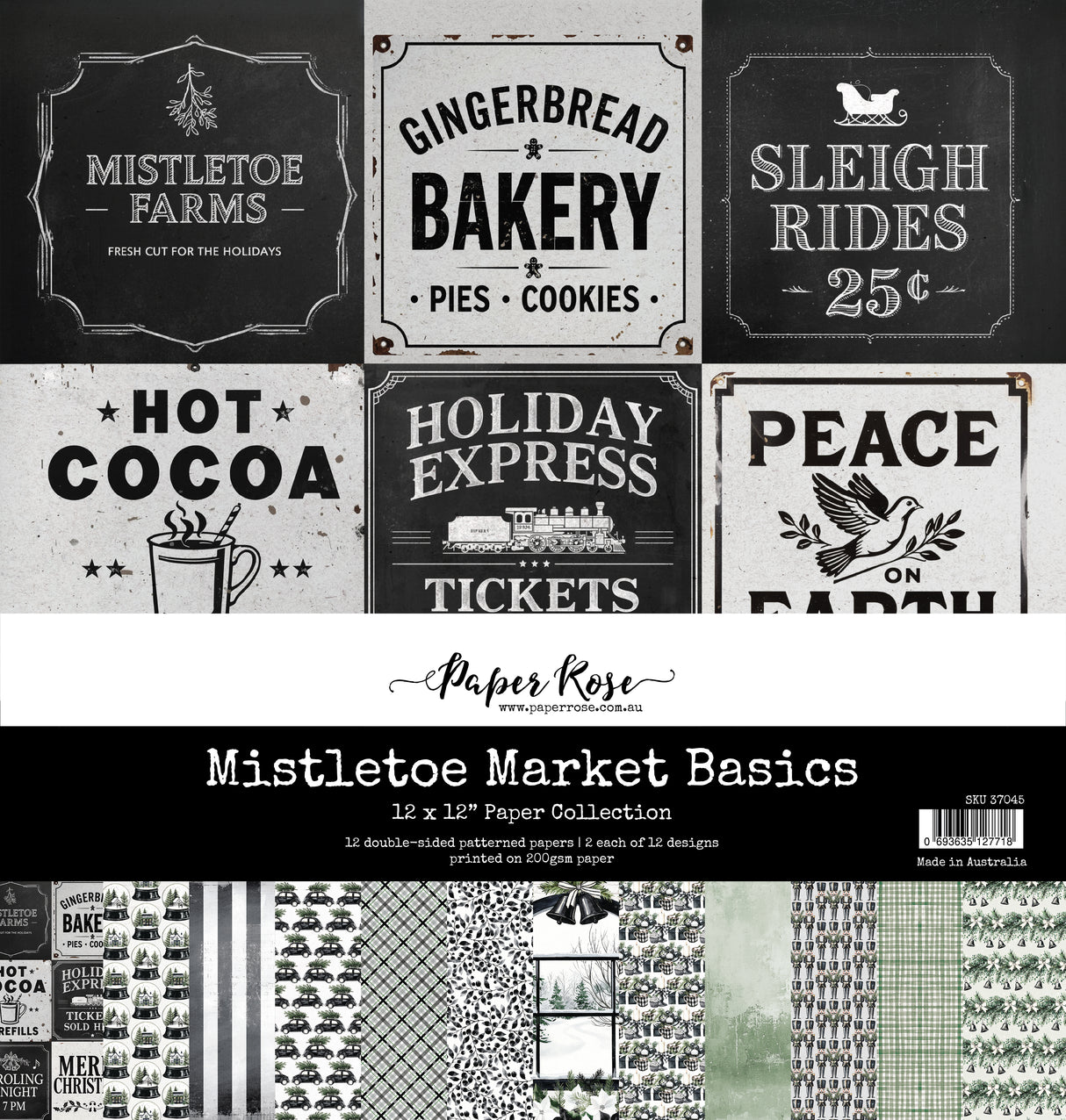Mistletoe Market Basics 12x12 Paper Collection 37045