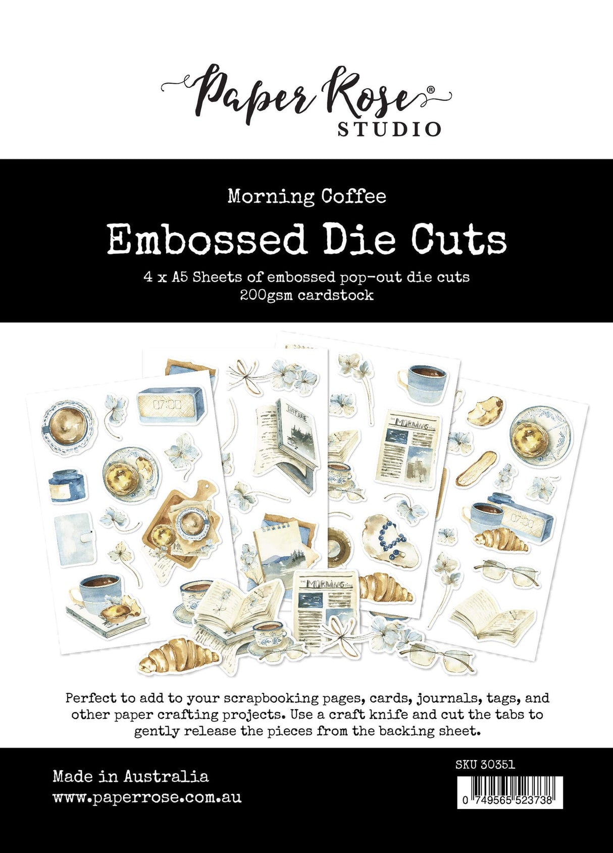 Morning Coffee Embossed Die Cuts 30351