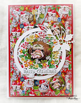 Aussie Christmas - Gum Leaves & Holly Circle Metal Cutting Die 27397 - Paper Rose Studio