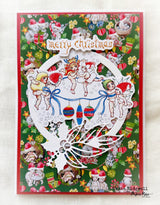 Aussie Christmas - Gum Leaves & Holly Circle Metal Cutting Die 27397 - Paper Rose Studio