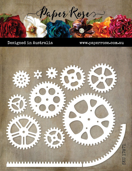 Cog & Track Border Metal Die Set 17871 - Paper Rose Studio