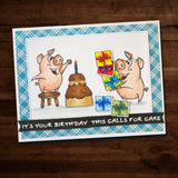 Hogs & Kisses CLEAR STAMP & DIE SET 18630 18631 DISCONTINUED - Paper Rose Studio