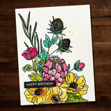 Slimline Protea Bouquet Clear Stamp 28222 - Paper Rose Studio