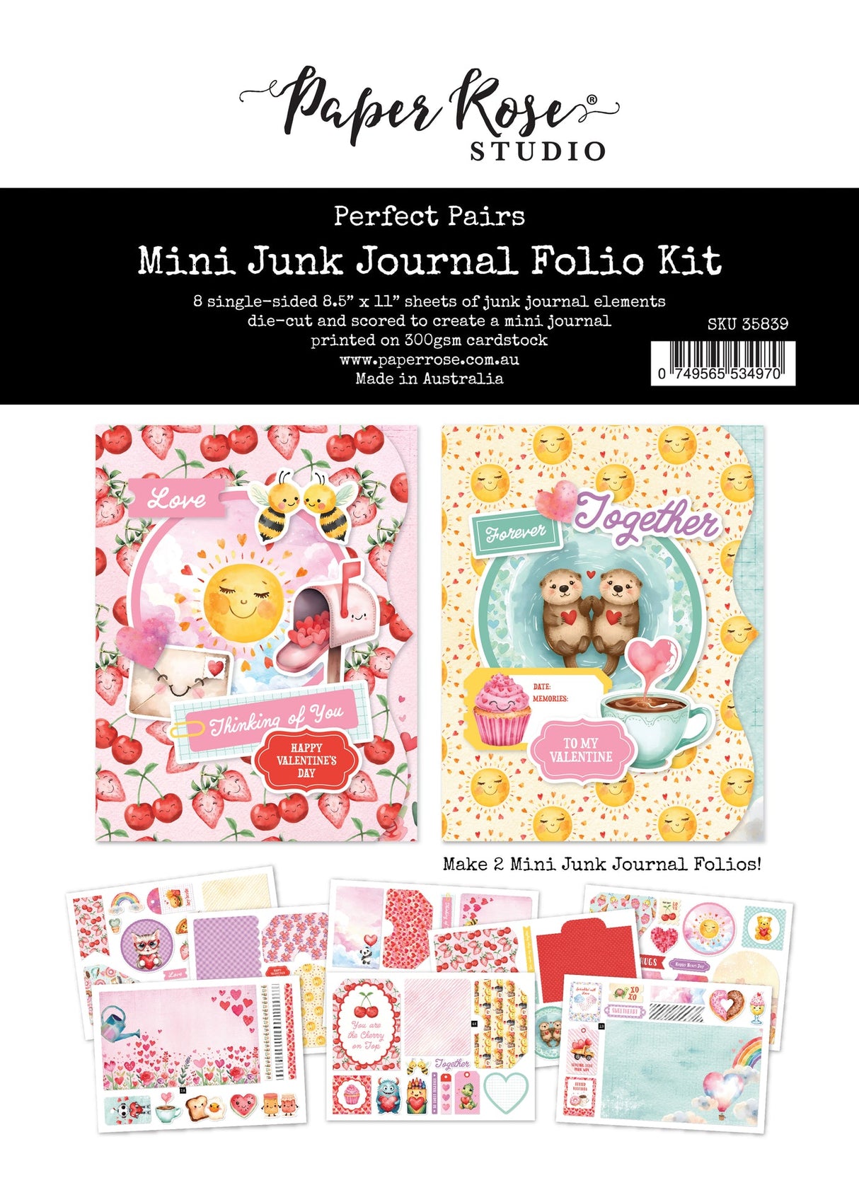 Perfect Pairs 8.5x11" Mini Folio Kit 35839 - Paper Rose Studio
