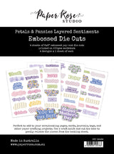 Petals & Pansies 6x8" Layered Sentiments Embossed Die Cuts 36466