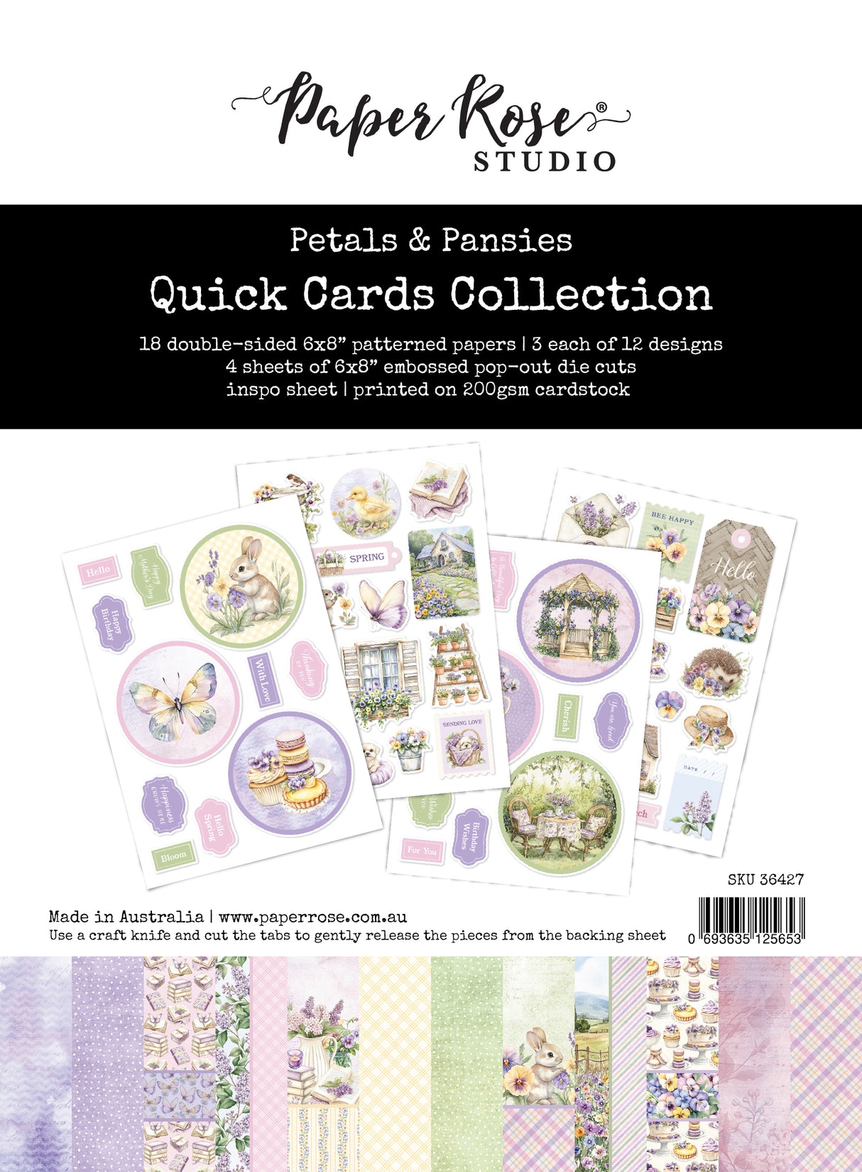 Petals & Pansies 6x8" Quick Cards Kit 36427