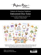 Petals & Pansies Teddies 6x8" Embossed Die Cuts 36463