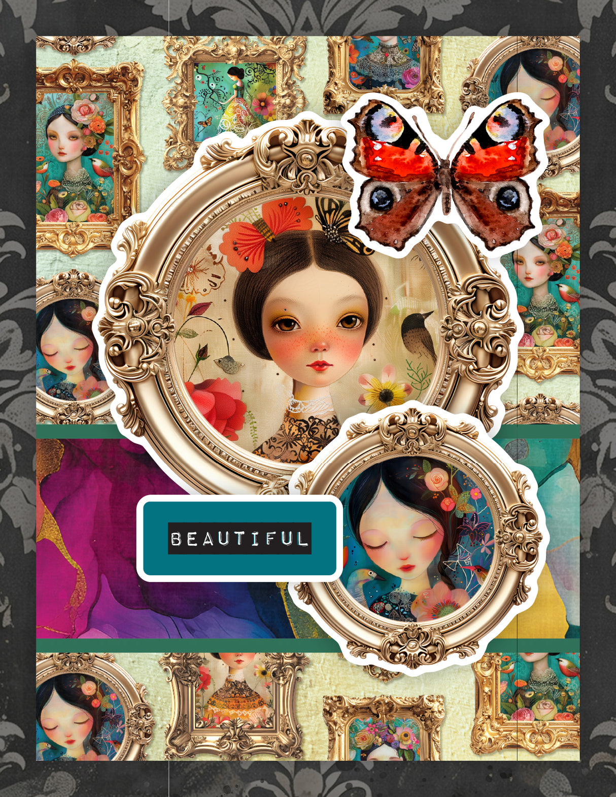Portraits in Bloom 6x8" Quick Cards Die Cuts 36616