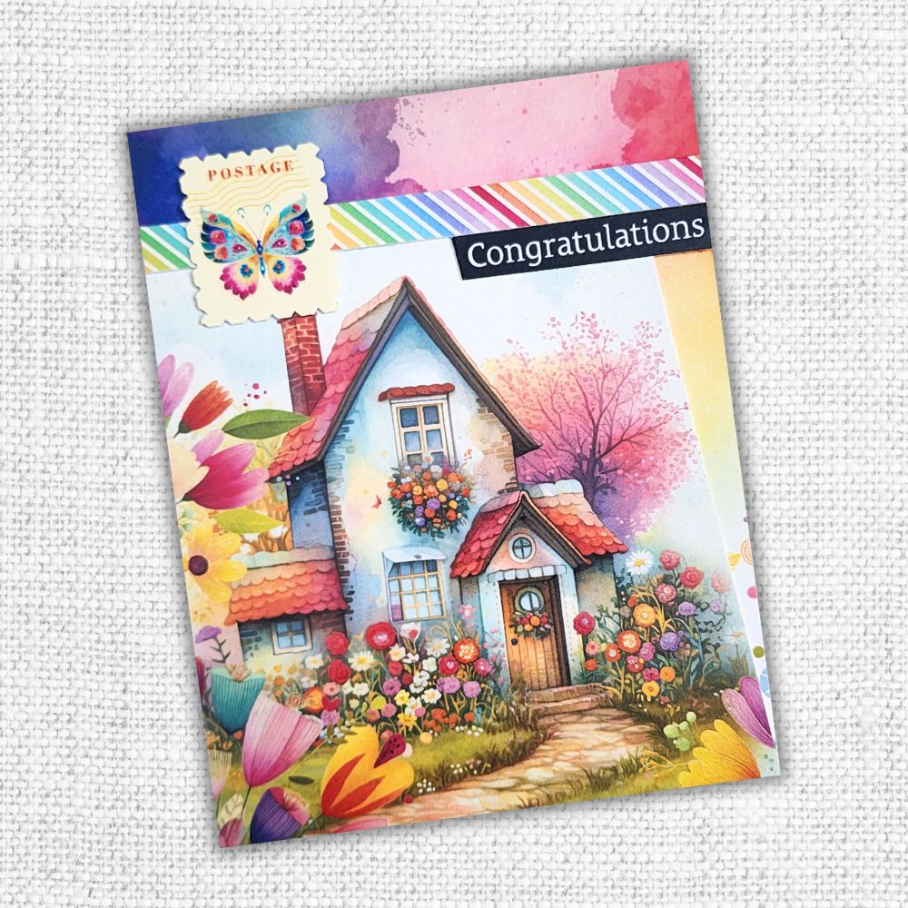 Rainbow Village 6x8" Embossed Die Cuts  35343 - Paper Rose Studio