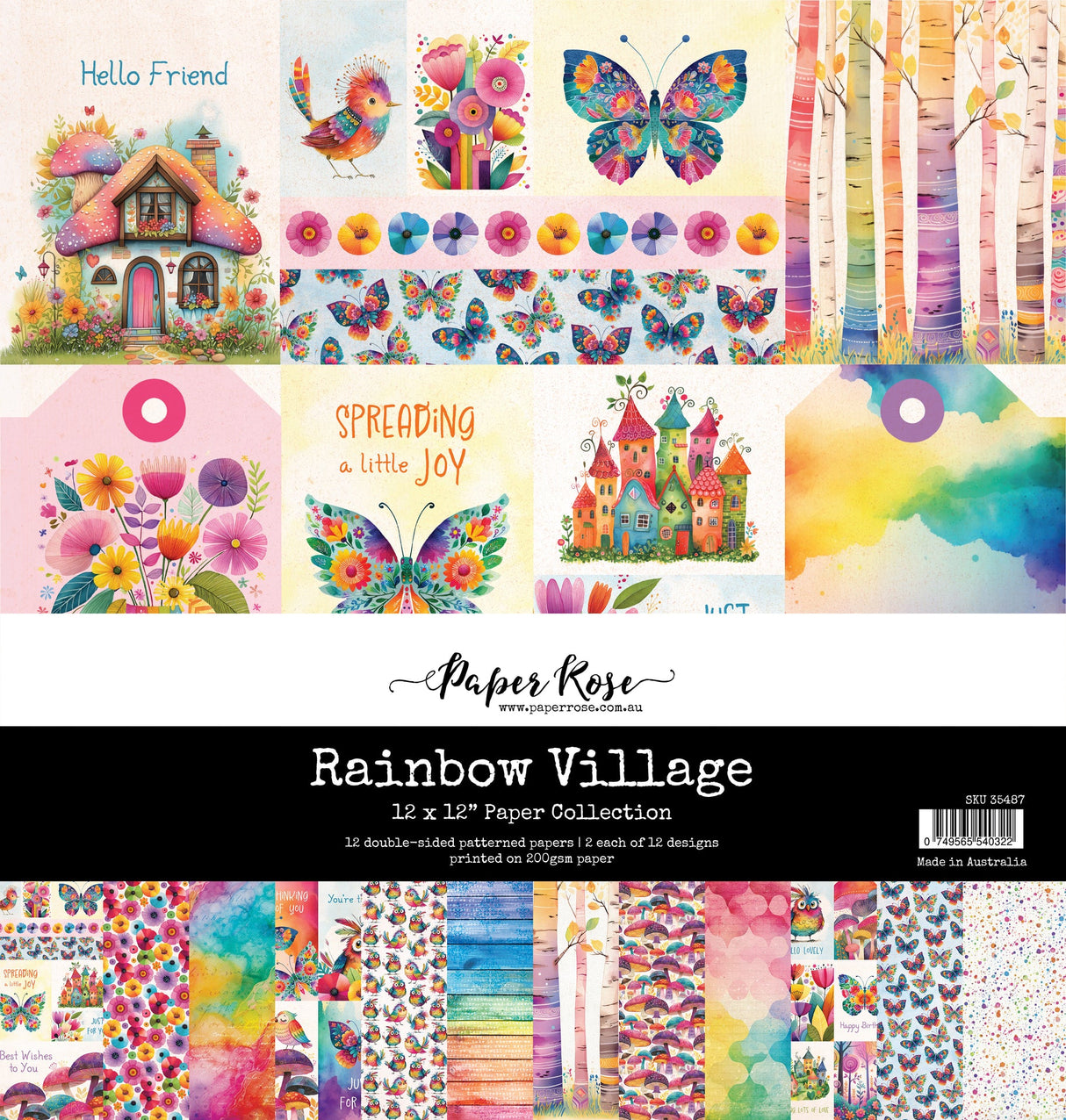 Rainbow Village 12x12 Paper Collection 35487 - Paper Rose Studio