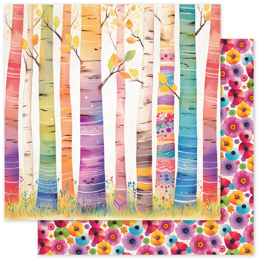 Rainbow Village B 12x12 Paper (12pc Bulk Pack) 35493 - Paper Rose Studio