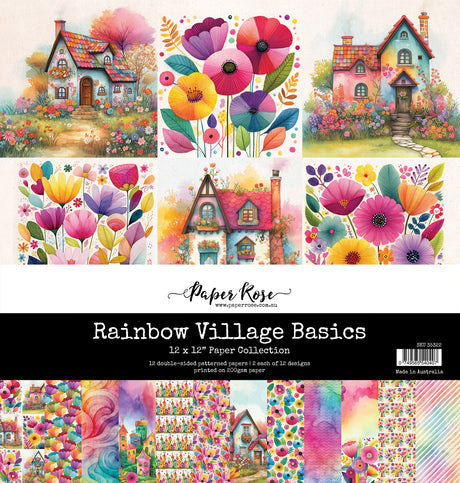 Rainbow Village Basics 12x12 Paper Collection 35322 - Paper Rose Studio