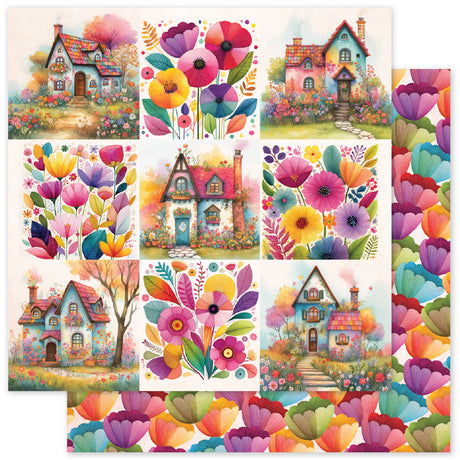 Rainbow Village Basics A 12x12 Paper (12pc Bulk Pack) 35325 - Paper Rose Studio