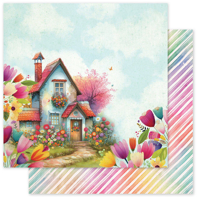 Rainbow Village Basics C 12x12 Paper (12pc Bulk Pack) 35331 - Paper Rose Studio