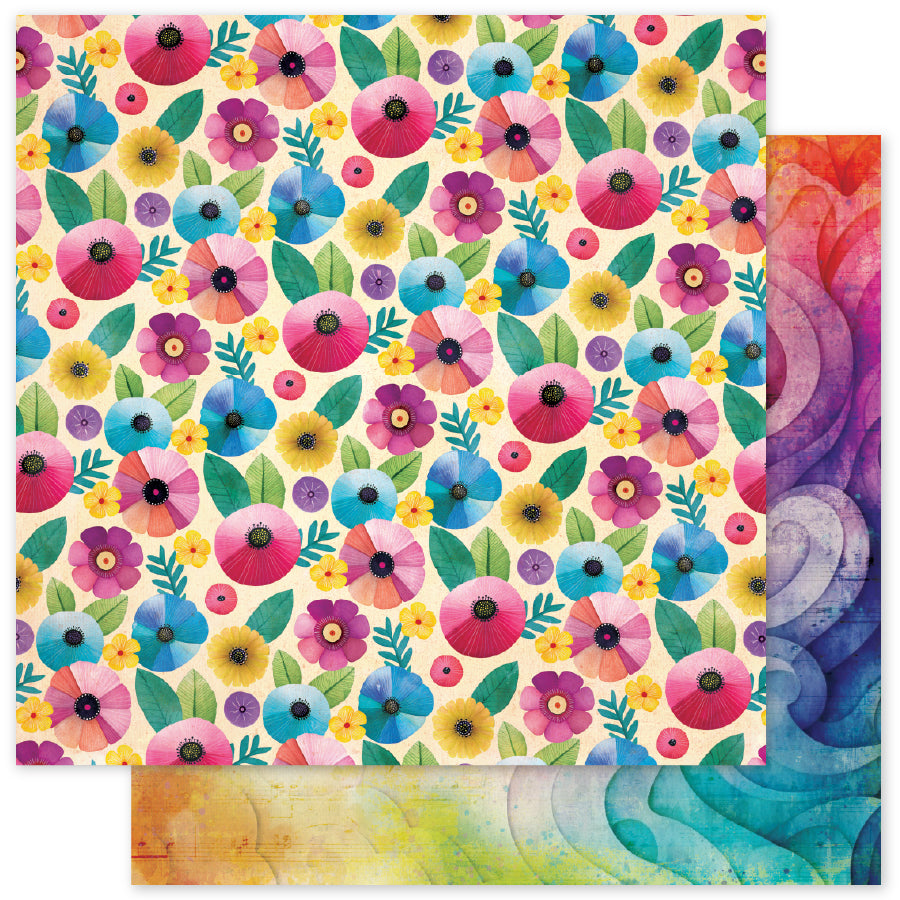 Rainbow Village Basics E 12x12 Paper (12pc Bulk Pack) 35337 - Paper Rose Studio