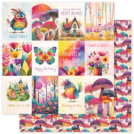 Rainbow Village D 12x12 Paper (12pc Bulk Pack) 35310 - Paper Rose Studio