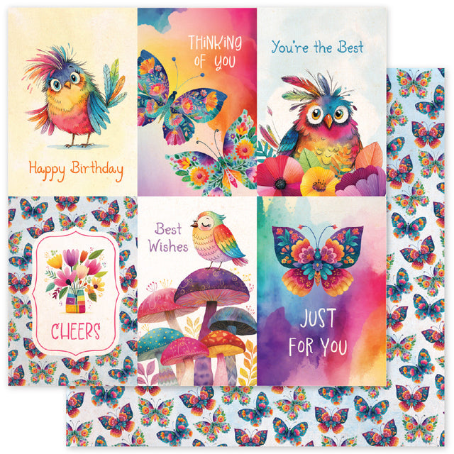 Rainbow Village F 12x12 Paper (12pc Bulk Pack) 35316 - Paper Rose Studio