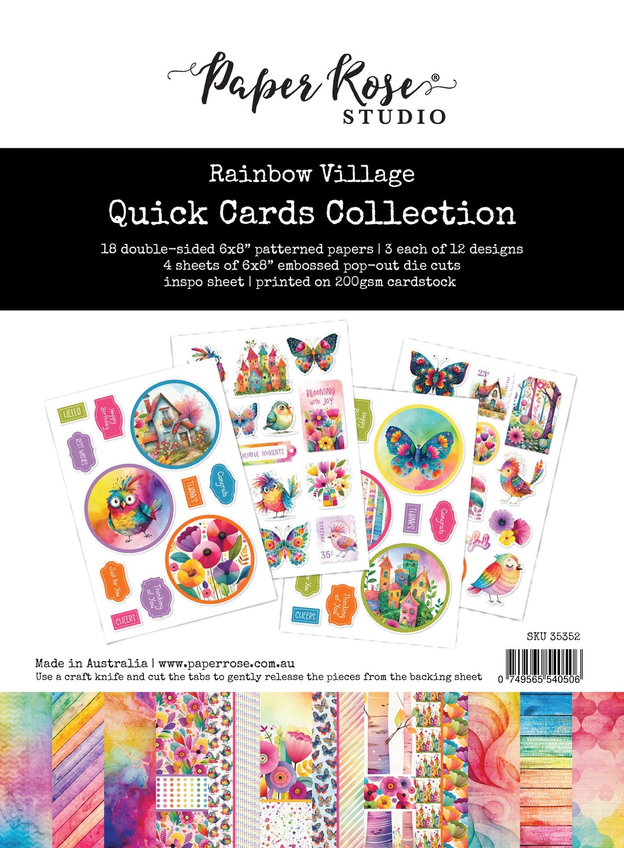 Rainbow Village 6x8" Quick Card Collection  35352 - Paper Rose Studio