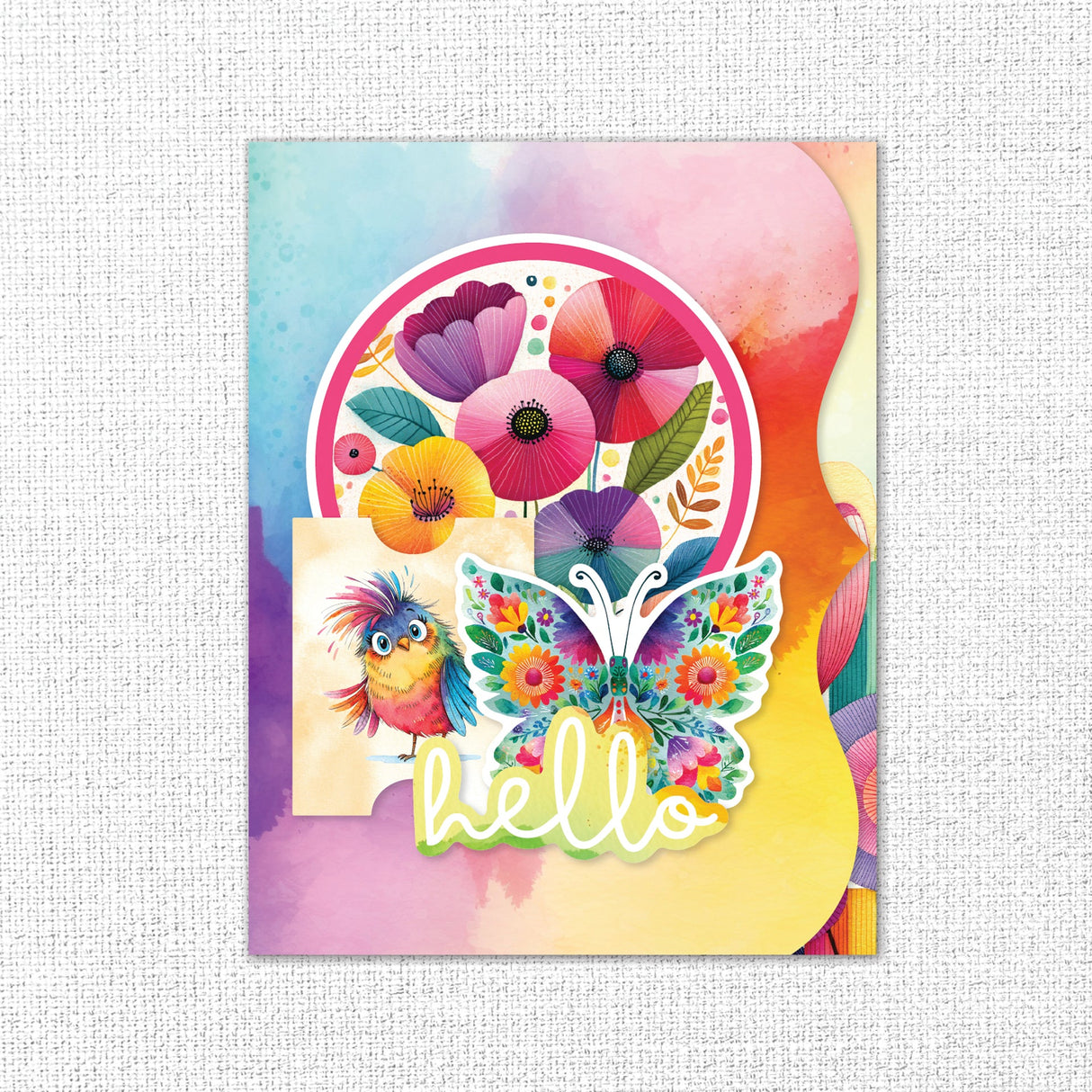 Rainbow Village 8.5" x 11" Mini Junk Journal Folio Kit 35361 - Paper Rose Studio