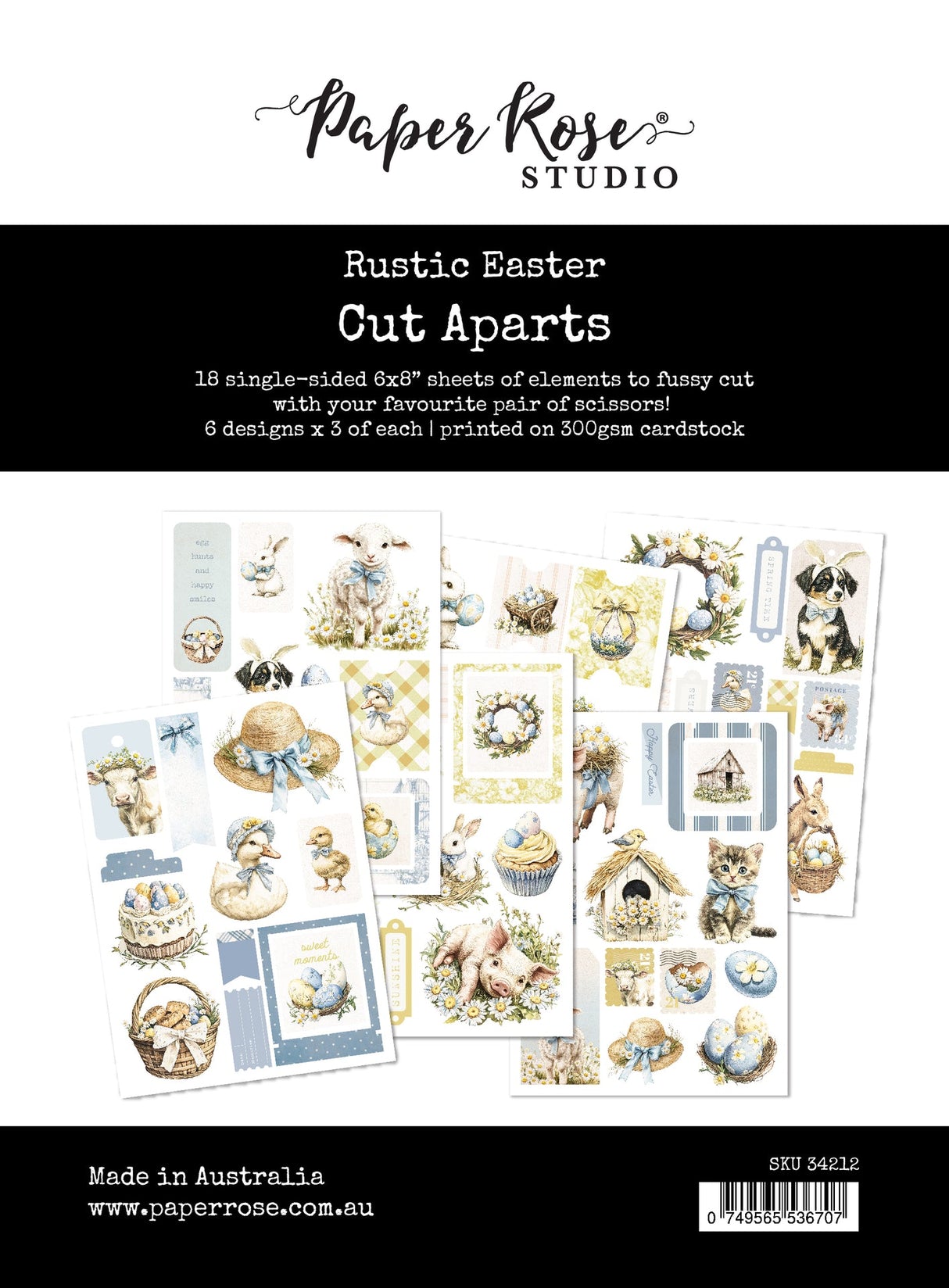Rustic Easter Cut Aparts Paper Pack 34212 - Paper Rose Studio