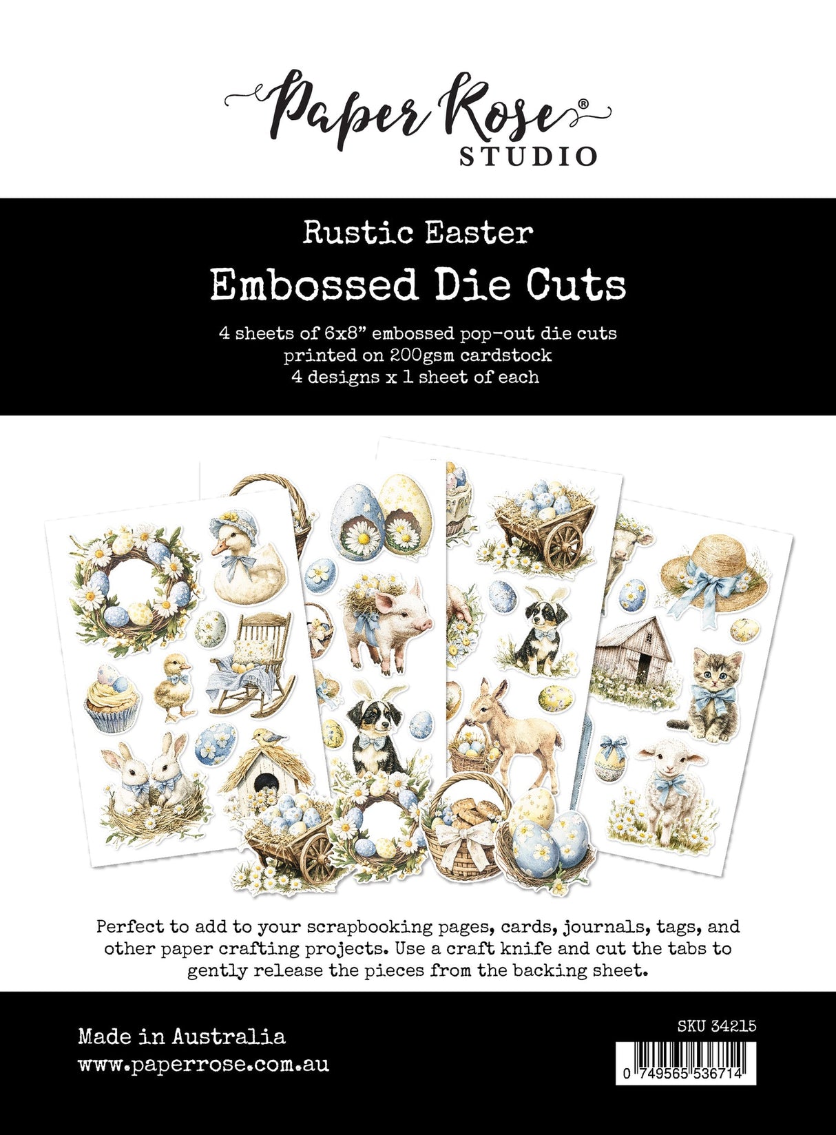 Rustic Easter Embossed Die Cuts 34215 - Paper Rose Studio