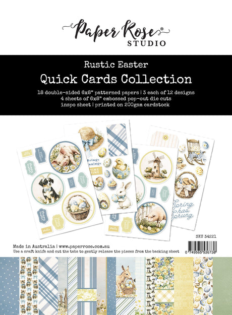 Rustic Easter 6x8" Quick Cards Collection 34221 - Paper Rose Studio