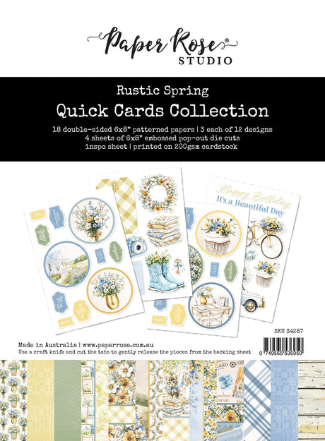 Rustic Spring 6x8" Quick Cards Collection 34287 - Paper Rose Studio
