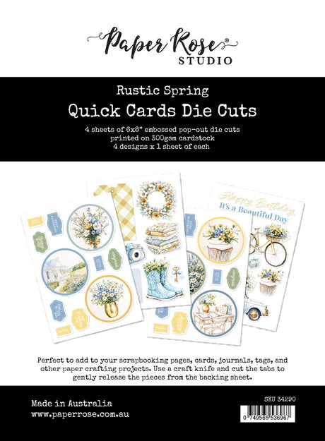 Rustic Spring 6x8" Quick Cards Die Cuts 34290 - Paper Rose Studio