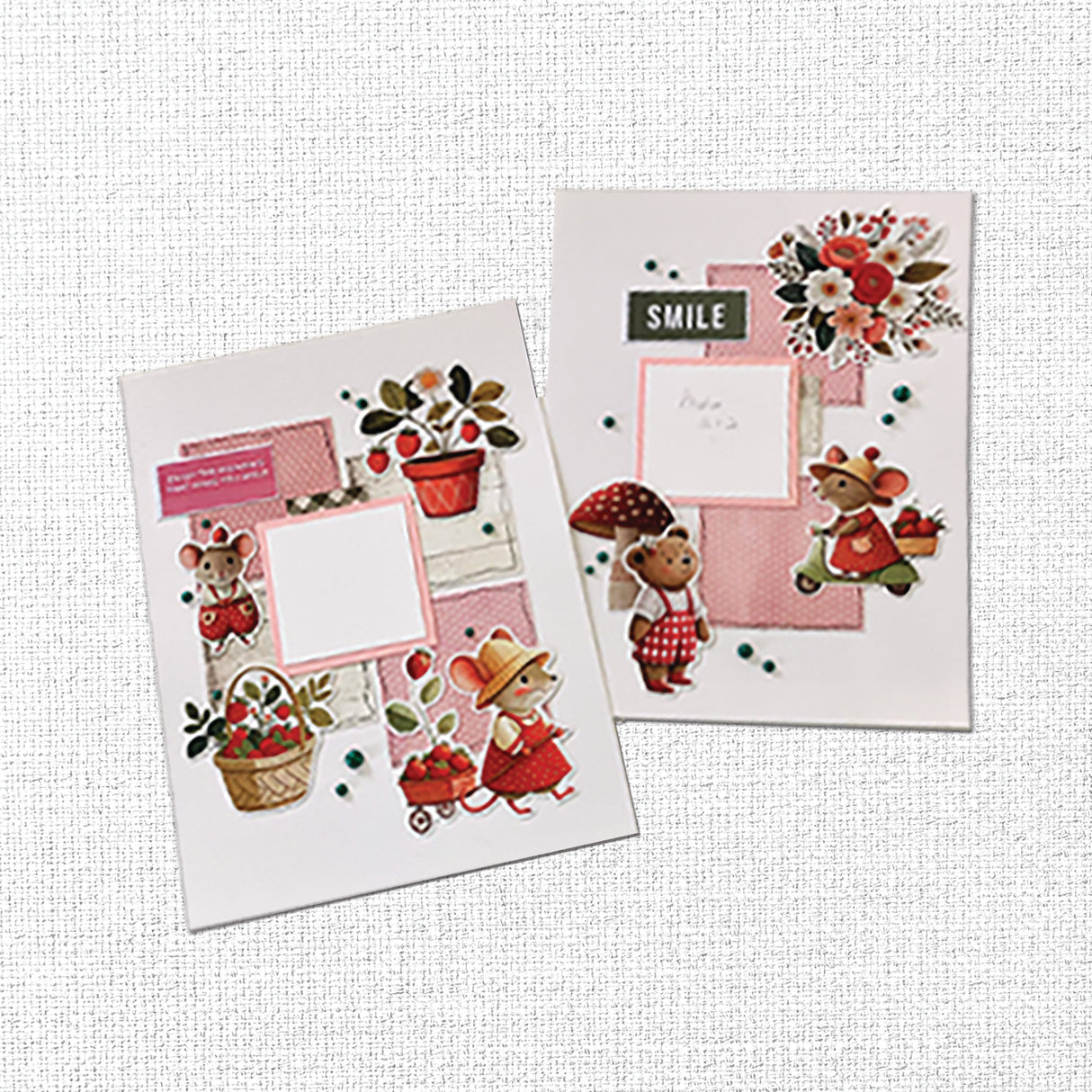 Strawberry Friends Embossed Die Cuts 34905