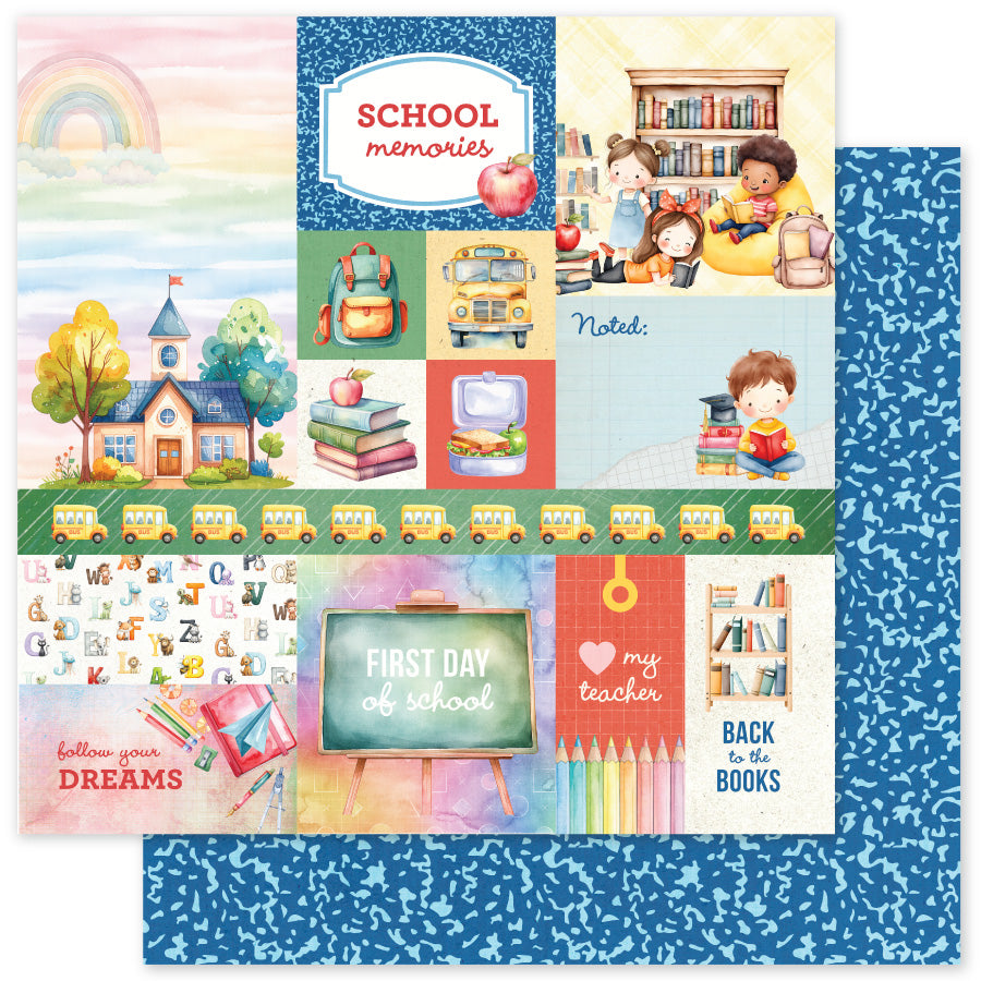 School Days A 12x12 Paper (12 pc Bulk Pack) 36475
