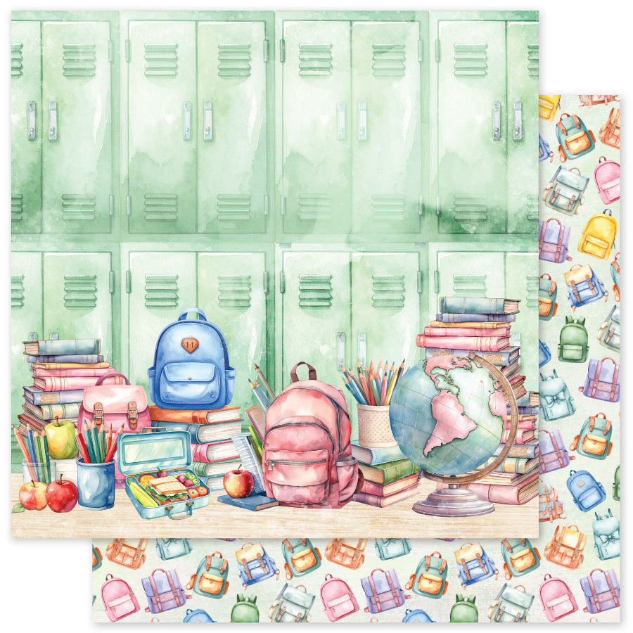 School Days B 12x12 Paper (12 pc Bulk Pack) 36478