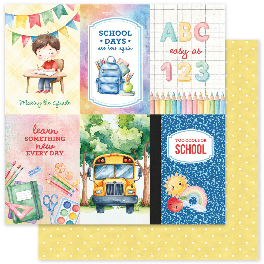 School Days E 12x12 Paper (12 pc Bulk Pack) 36487