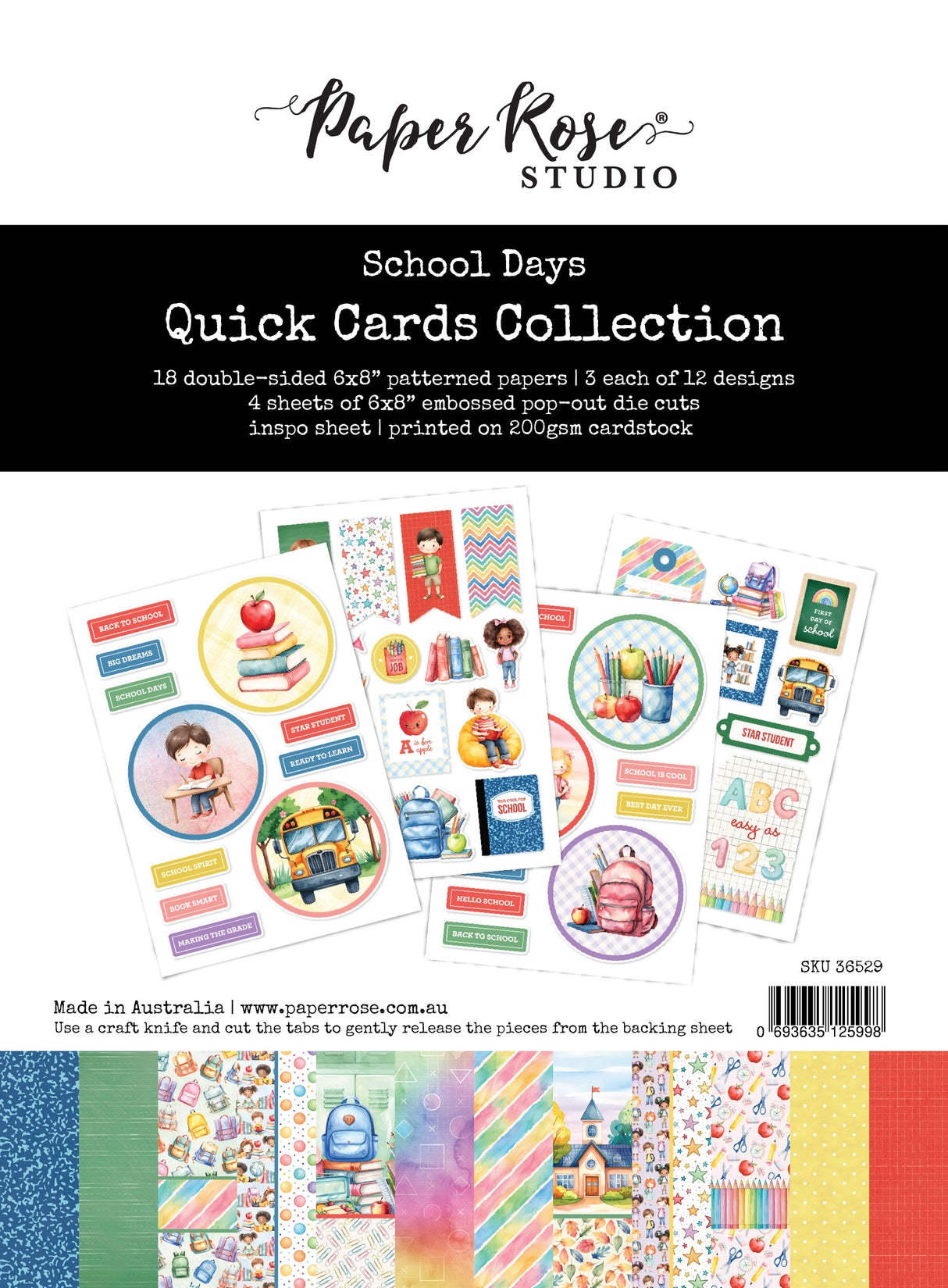 School Days 6x8" Quick Cards Kit 36529