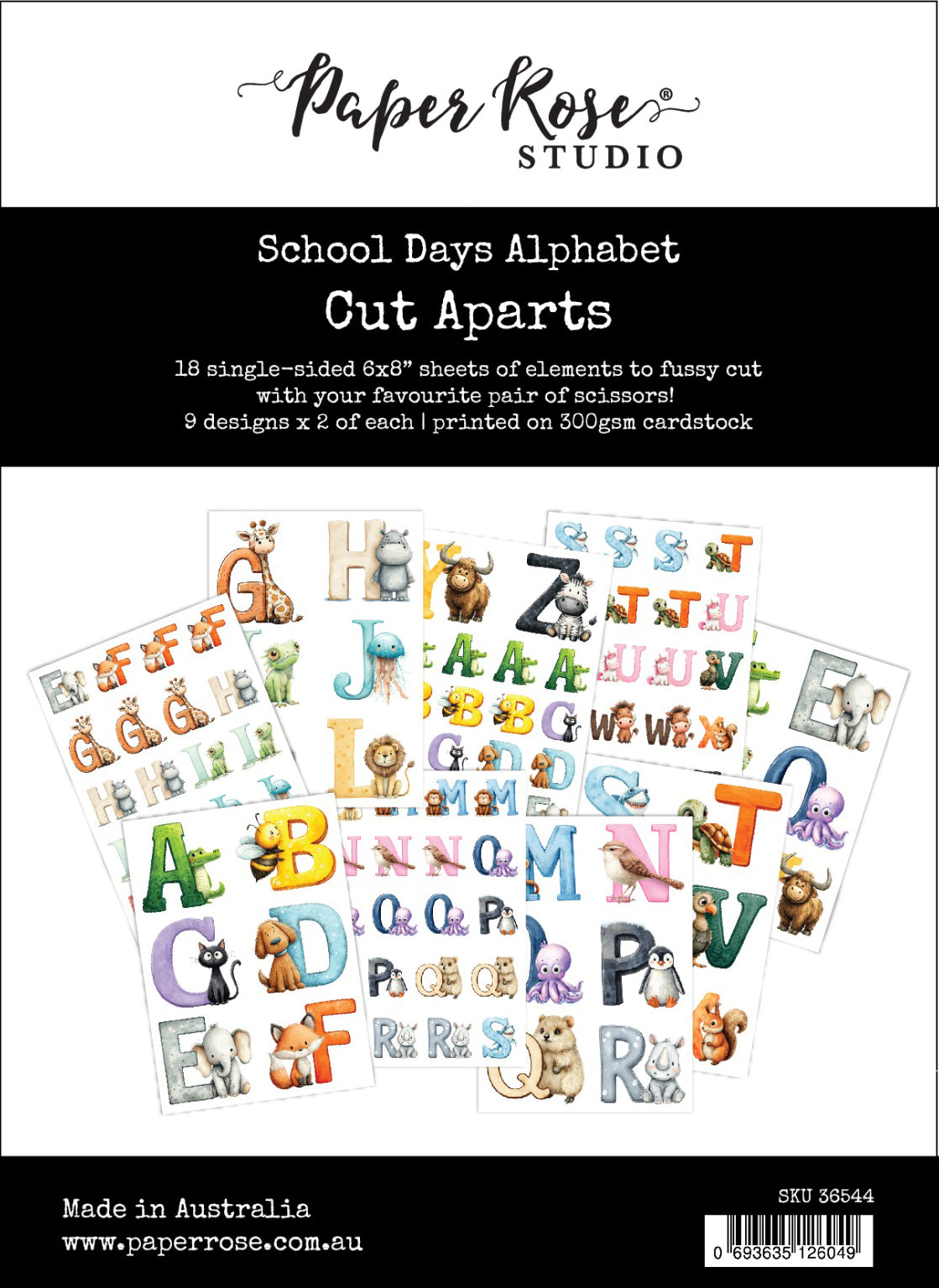 School Days 6 x 8" Alphabet Cut Aparts 36544