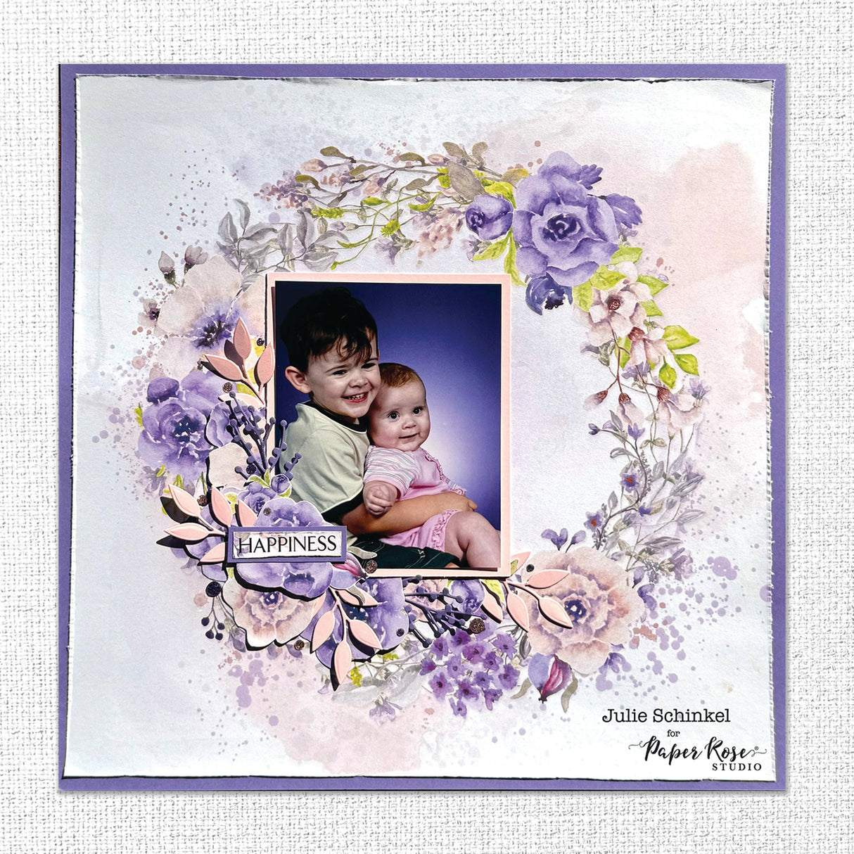 Purple Pansies Smooth Cardstock 12x12" 12 sheets 32832 - Paper Rose Studio