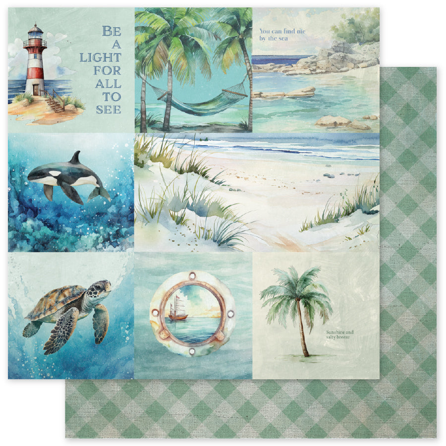 Seaside Memories Basics A 12x12 Paper (12 pc Bulk Pack) 33777 - Paper Rose Studio