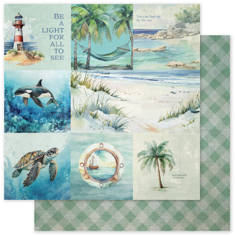Seaside Memories Basics A 12x12 Paper (12 pc Bulk Pack) 33777 - Paper Rose Studio