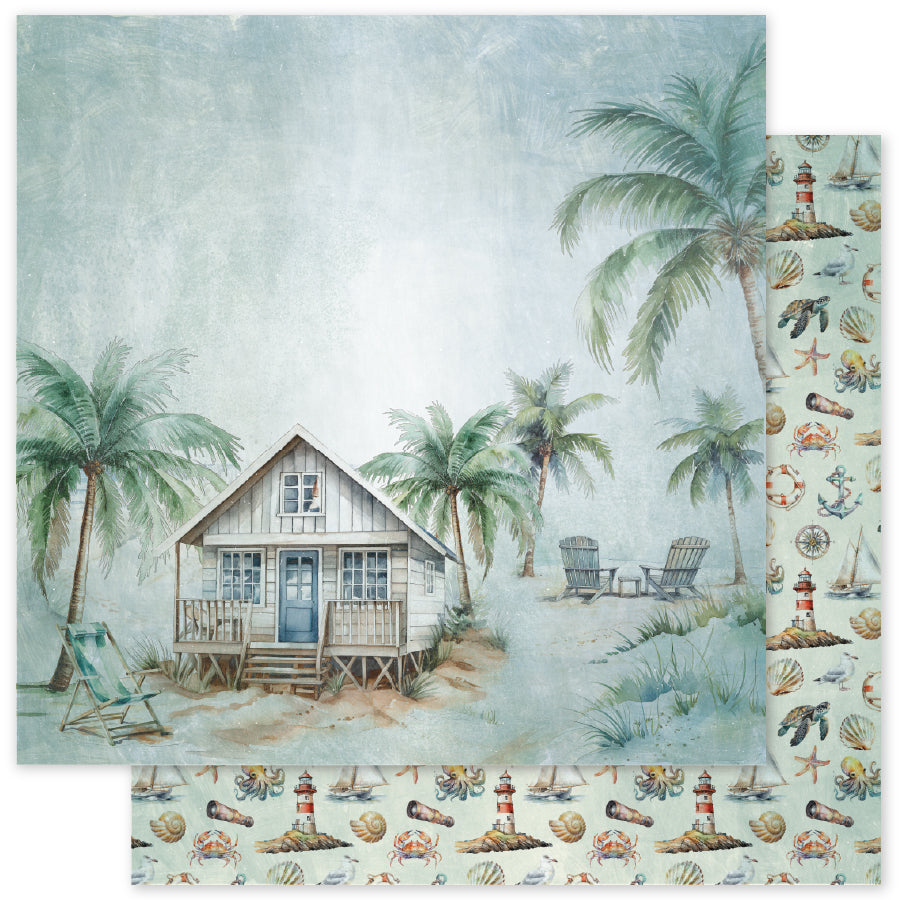 Seaside Memories Basics C 12x12 Paper (12 pc Bulk Pack) 33783 - Paper Rose Studio