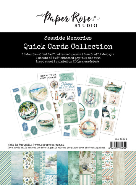 Seaside Memories 6x8" Quick Cards Kit 33804 - Paper Rose Studio
