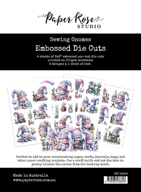 Sewing Gnomes Embossed Die Cuts 34854 - Paper Rose Studio