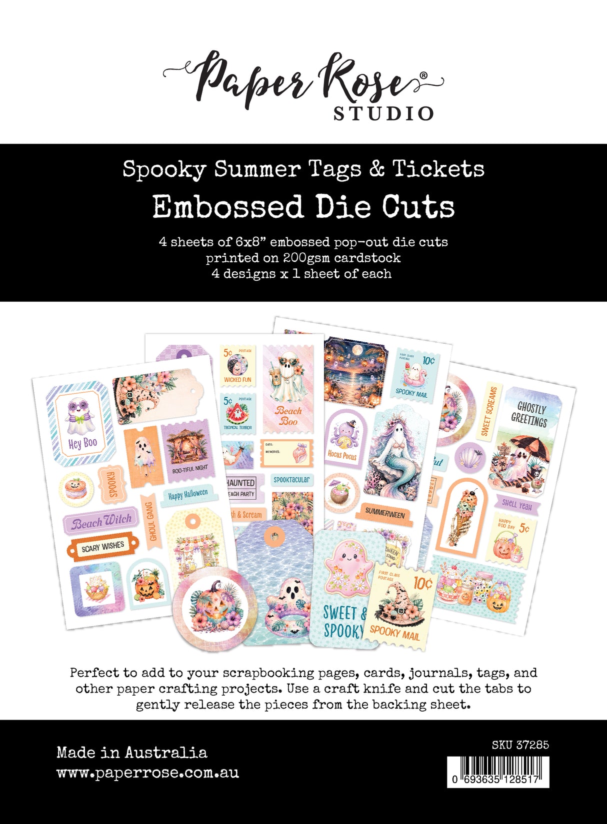 Spooky Summer 6x8" Tags & Tickets Embossed Die Cuts 37285
