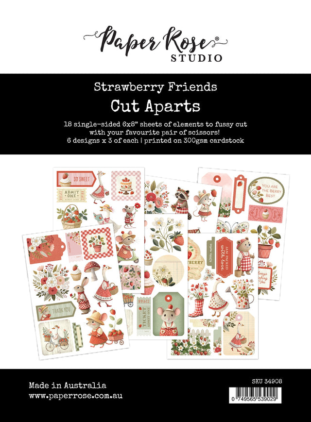 Strawberry Friends Cut Aparts Paper Pack 34908 - Paper Rose Studio