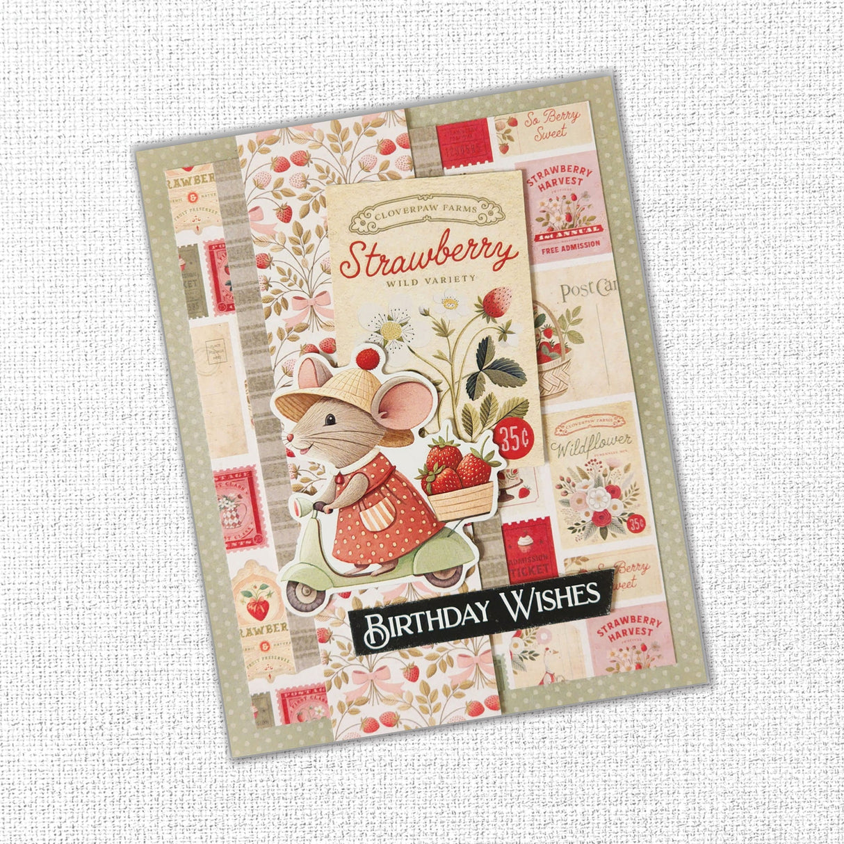 Papercuts Cardmaking Kit - Strawberry Friends 34920 - Paper Rose Studio