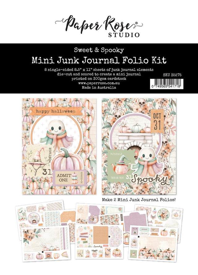 Sweet & Spooky 8.5" x 11" Mini Junk Journal Folio Kit 35275 - Paper Rose Studio