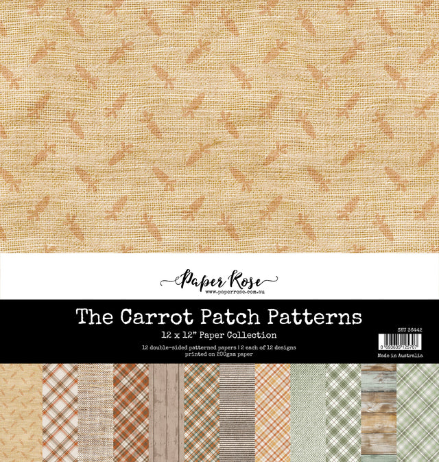 Paper Patch Patterns The Carrot Patch Patterns 12x12 Paper Collection 36442 – Paper Rose USA