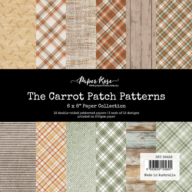 Paper Patch Patterns The Carrot Patch Patterns 6x6 Paper Collection 36439 – Paper Rose USA