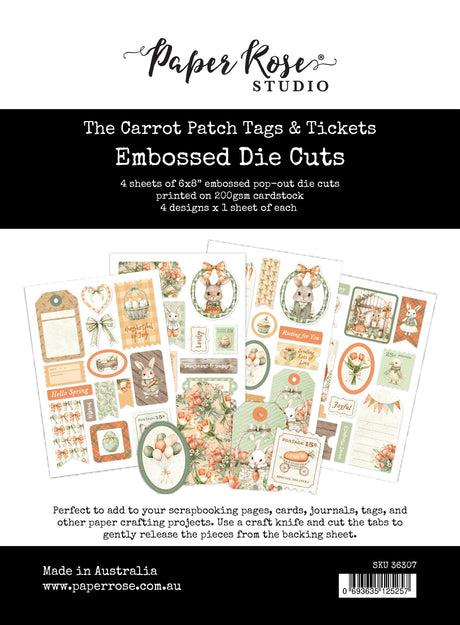 The Carrot Patch 6x8" Tags & Tickets Embossed Die Cuts 36307 - Paper Rose Studio