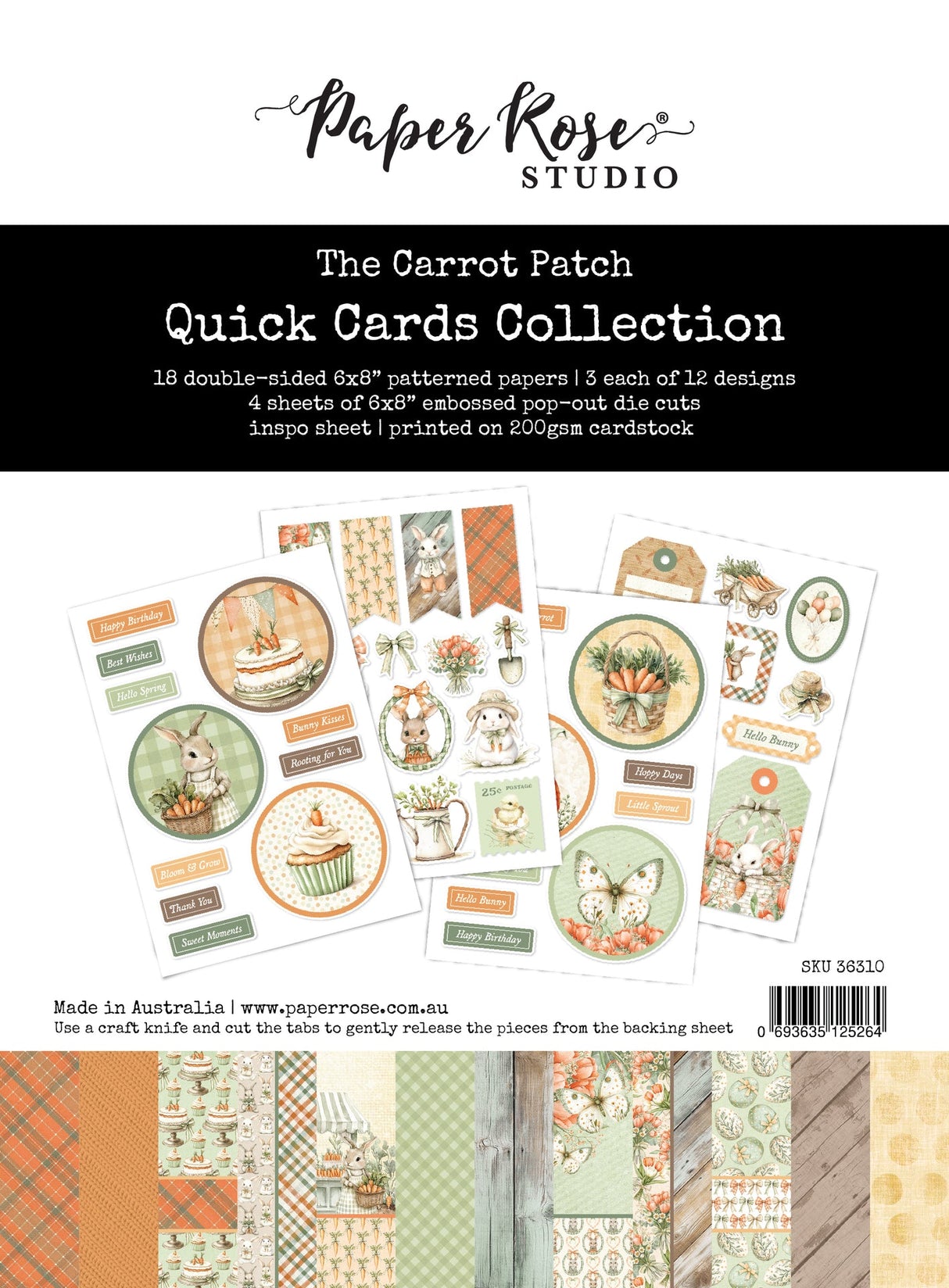 The Carrot Patch 6x8" Quick Cards Kit 36310 - Paper Rose Studio