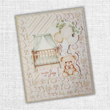 Papercuts Cardmaking Kit - Boho Baby 35095 - Includes 4x6" Clear Stamp & Die Set - Paper Rose Studio